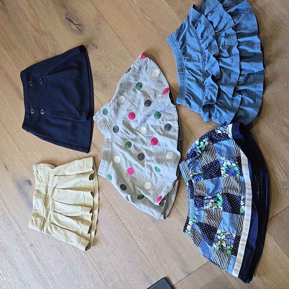 *Last Chance* Lot of five Girls sz 4/5 skirt skort Gymboree Hanna Andersson